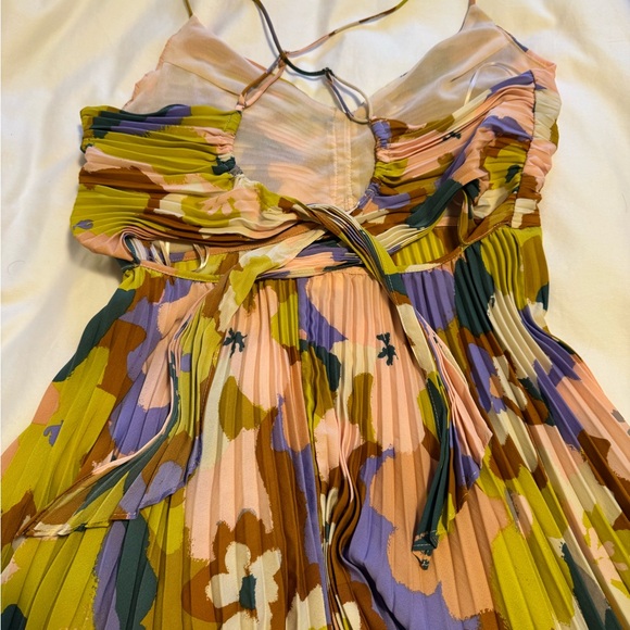 Astr Multicolor Pleated Maxi Dress - Picture 7 of 7